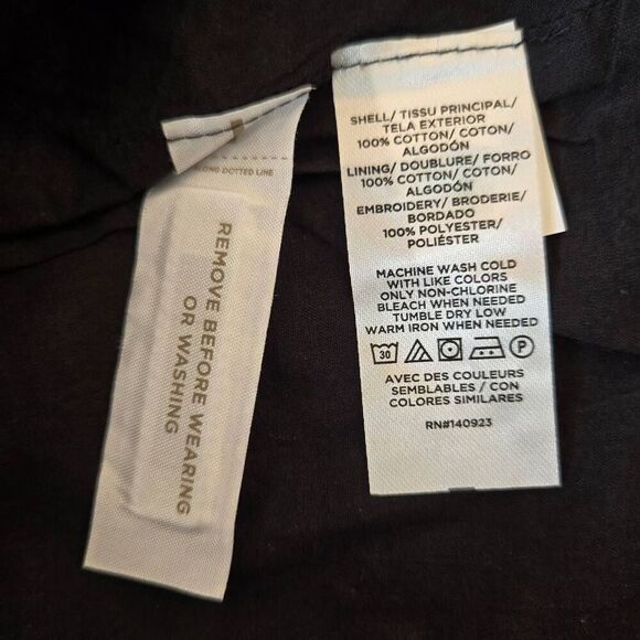 Loft Womens Black White Embroidered Lace Scalloped Hem Skirt Size 6 - Picture 8 of 10